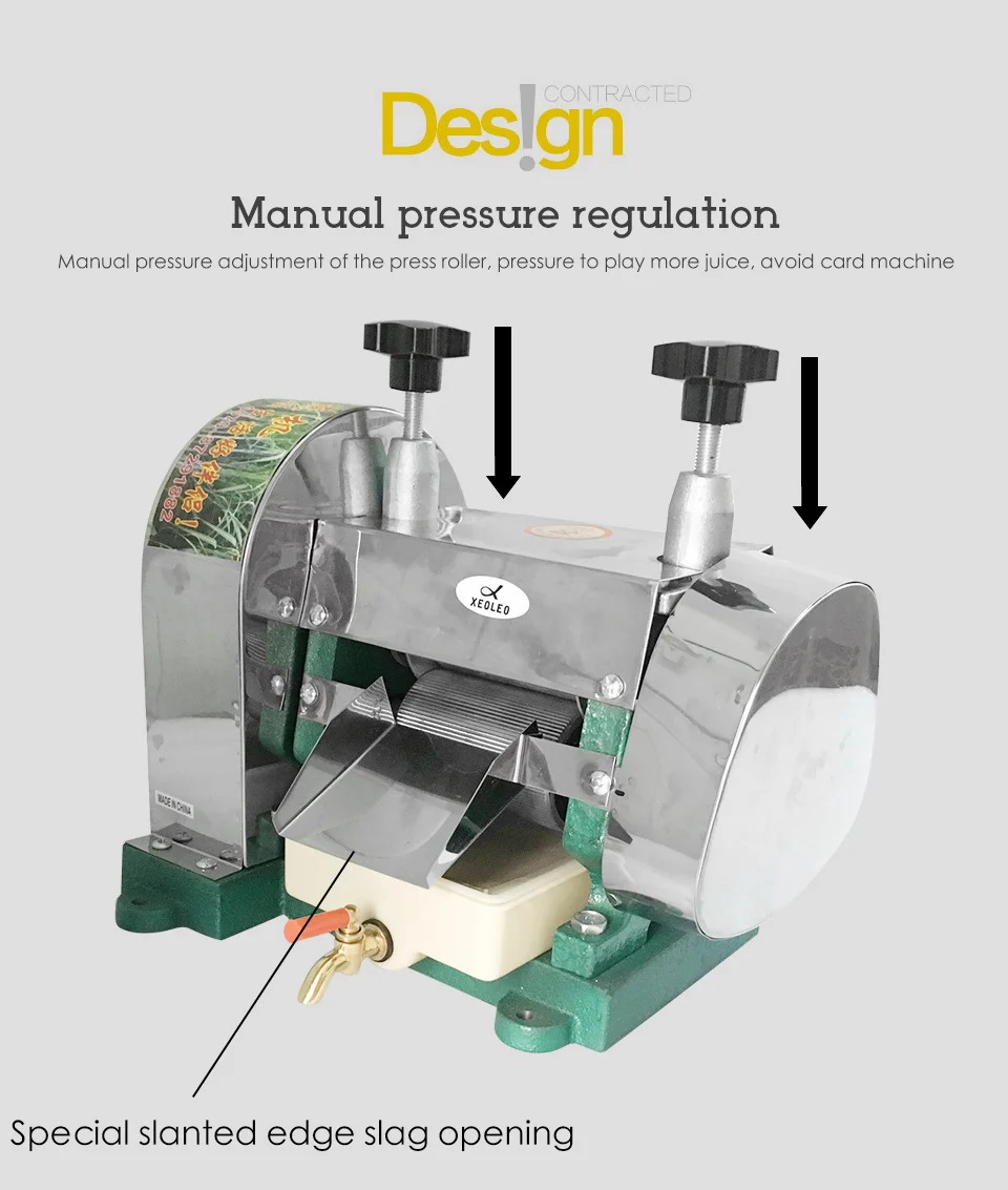 Xeoleo Manual Sugar Cane Juicer Sugar Cane Juicing Machine Manual Cane Presser Juice Exactor