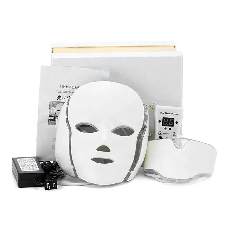 7 Color LED Light Photon Therapy  Facial Skin Care Mask LED Face Mask Massager Skin Care Rejuvenation Wrinkle Acne Removal