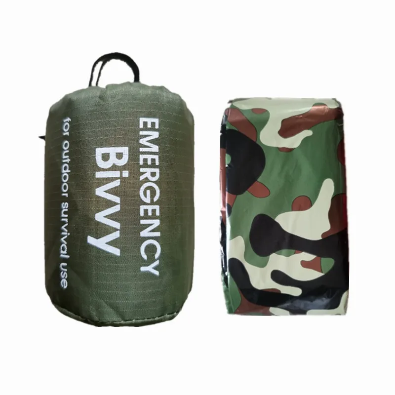 Outdoor Custom Logo 2 Person Emergency Survival Camo Sleeping Bag With