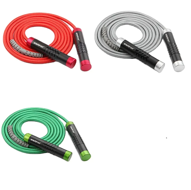 

custom heavy gauge jump rope challenge skipping rope exercise Silicone antiskid aluminium thick jump rope for workout with bag, Customized color