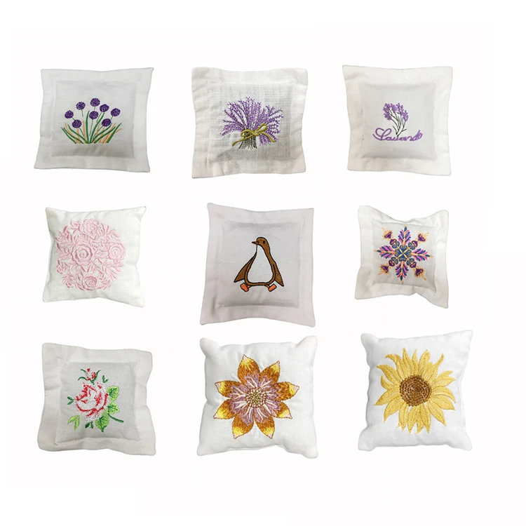 
Customized different patterns embroidery lavender bag 