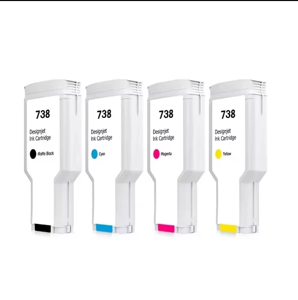Ocbestjet 738 BK Ink Cartridge 130ml Compatible for HP DesignJet T850 T950 Wide Format Printers Black Plotters Ink Cartridge