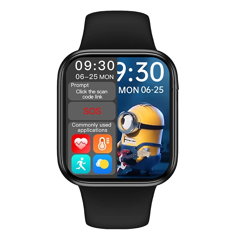 

2021 Hw16 Smartwatch Reloj 1.72inch Hd Ips Screen Blotooth Montre Relogio Inteligente Smart Watch Serie 6, Black white pink blue red