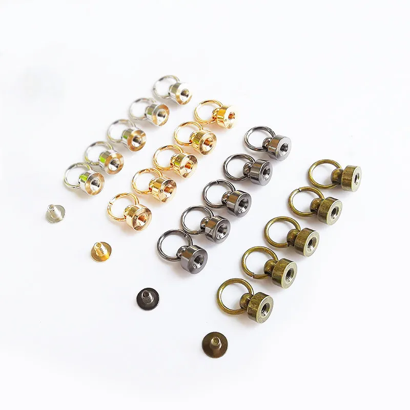 

Hobbyworker Wholesale Brass Pull Ring Buckle Pacifier Nail for Watch DIY Luggage Mobile Phone Case Leather Accessories A0005, Pictures shown