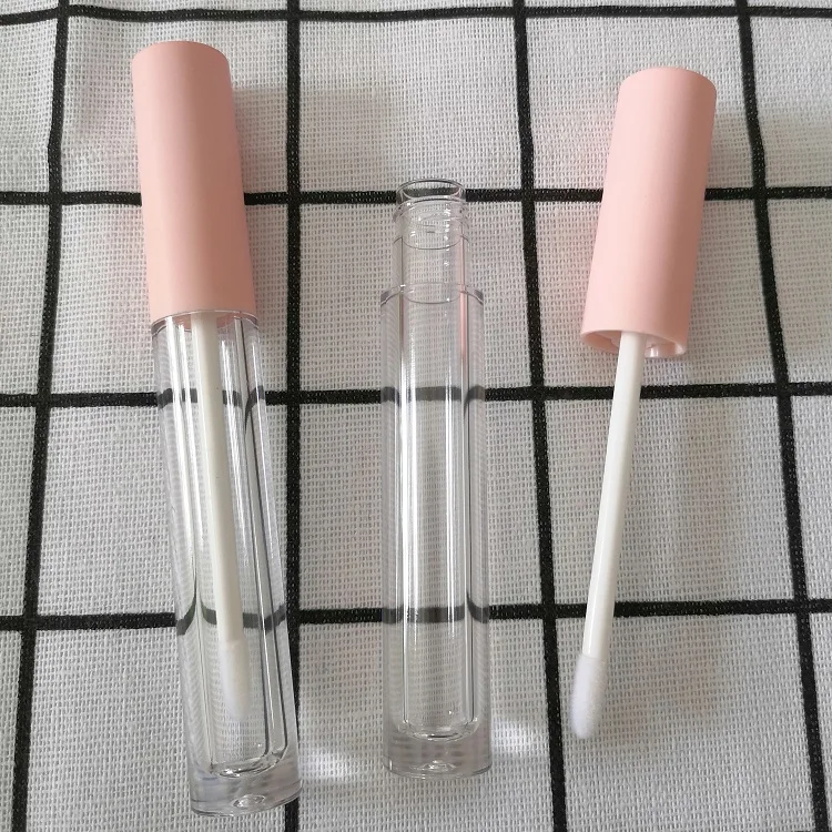 

factory supply In stock liquid lipstick tube container 3.5ml empty black lip gloss tube with brush