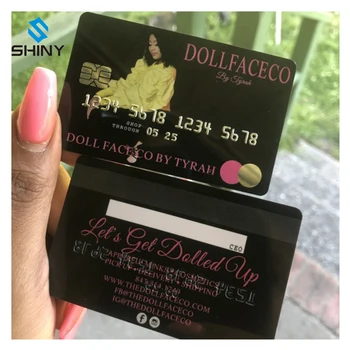 Holographic Pink Black Gold Plastic Business Cards Look Like Credit Card - Buy Plastic Business ...