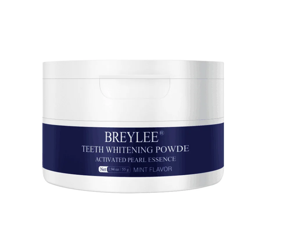 

BREYLEE 55g Whitening Tooth Powder Activated Pearl Serum Bright White Teeth Remove Tartar Oral Cleaning Whitening Teeth Powder