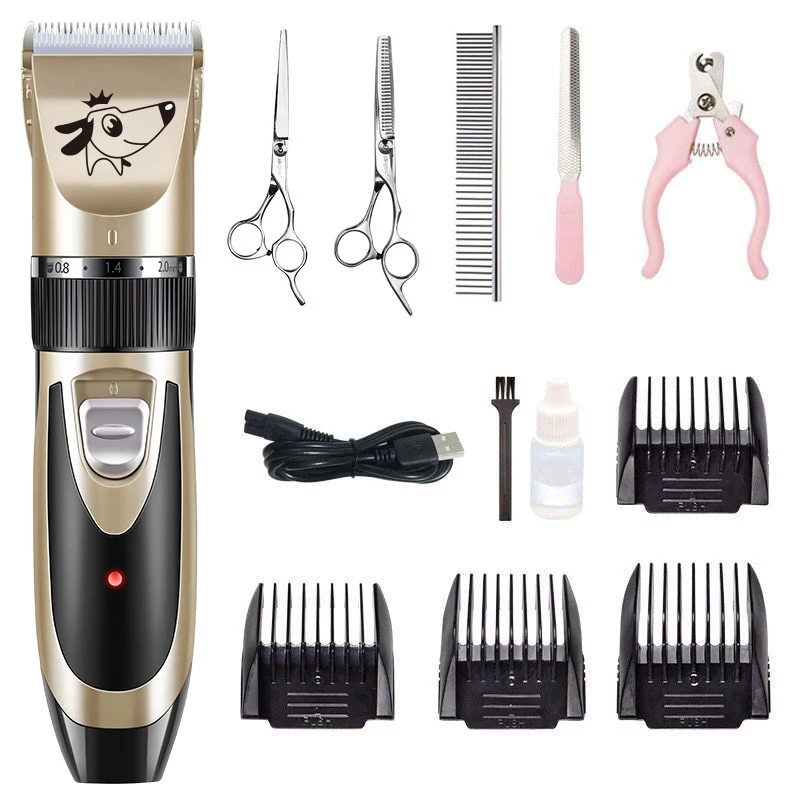 

USB Rechargeable Pet Cat Dog Clippers Nail Grinder Electrical Nail Trimmer Pet Scissors and Grooming Trimmer for Pets