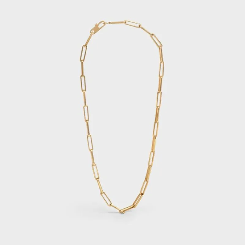 Joolim Jewelry 18K Gold Plated Paper Pin Link Calvicle Necklace Stainless Steel Jewelry Wholesale