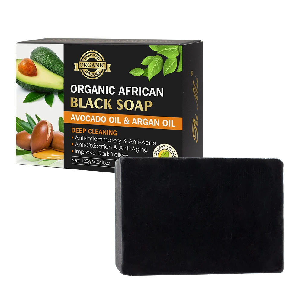 

Soap Handmade Organic African Black Soap Avocado Argan Oil Body And Face Soap