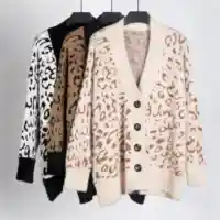 

Custom Ladies V Neck Fashion Knitwear Sexy Cardigan Sweater For Women