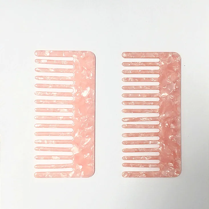 

Wholesale customize logo Cellulose Acetate hair comb durable small size pink color, Picture