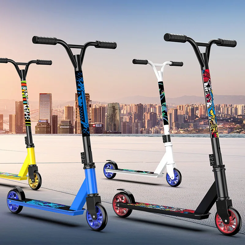 

Wholesale Best Selling 2021 Aluminum stunt scooter Outdoor Pro Stunt Trick Kick Scooter with pp wheel for adult teenager, As picture show