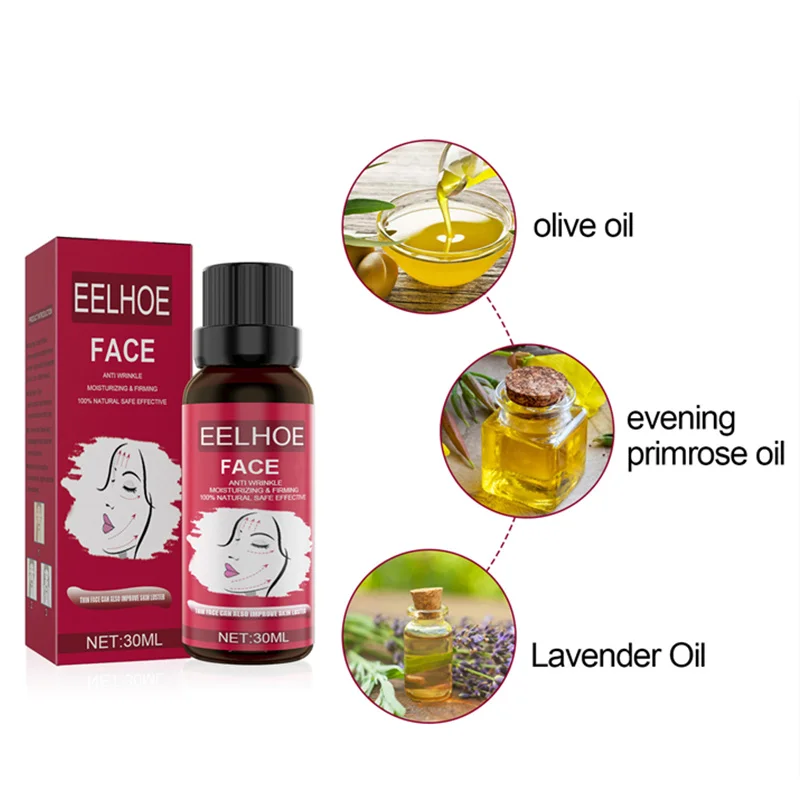 

EELHOE olive lavender face lift essential oil anti wrinkle pores tightening lines fading skin moisturizing firming lifting serum