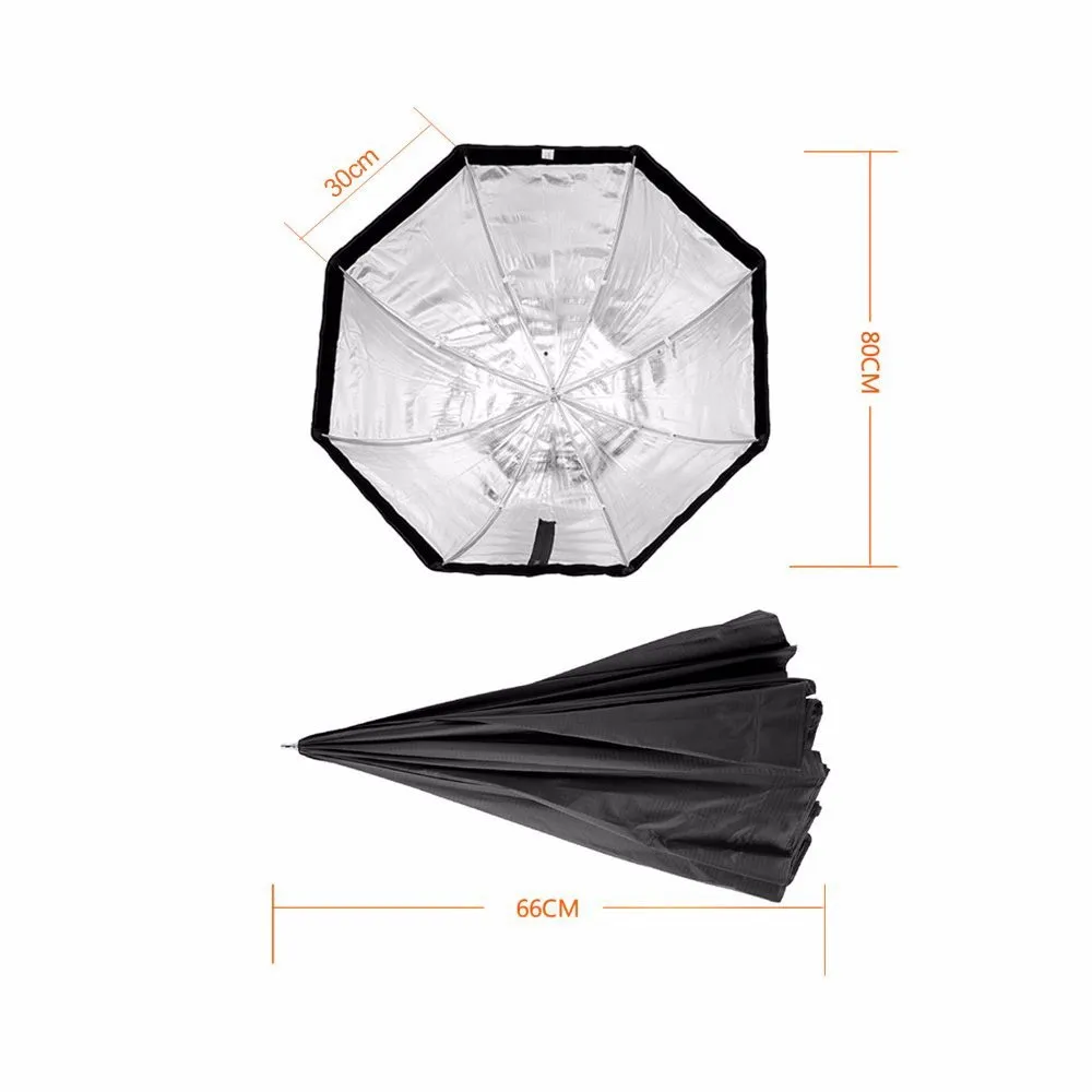 

Photo Studio 80cm/31.5in Portable Octagon Flash Umbrella Softbox Brolly Reflector for Speedlite Flash light Godox Yongnuo