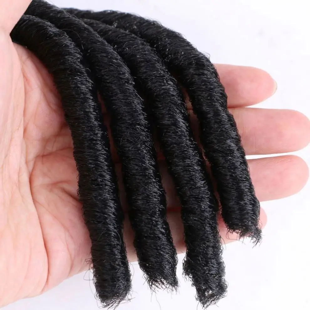 

MYZYR soft faux locs crochet hair braiding hair extension jamaican bounce 14INCH 15 roots/pack crotchet braids synthetic goddess, Pink,black