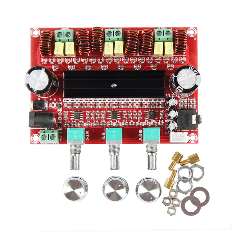 

TPA3116 Audio Amplifier Board Module 2*80W+100W 2.1 Channel Digital Amplifiers TPA3116D2 DC12-24V Subwoofer Speaker Amplificador