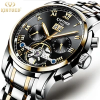 

KINYUED J014 Men Automatic Mechanical Luminous Stainless Steel Watch Waterproof Sport Watch