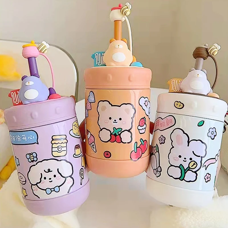 

Ready To Ship Reusable Healthy Sustainable Double Wall Kawaii Outdoors Insulated Thermos Vacuum Flasks, Customizable