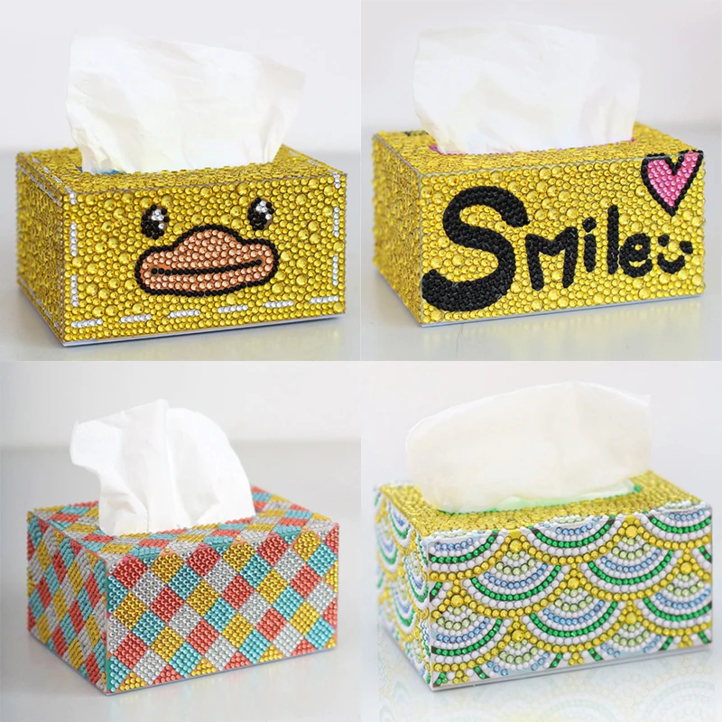 diamond painting duck beak smile clouds childrens tissue box