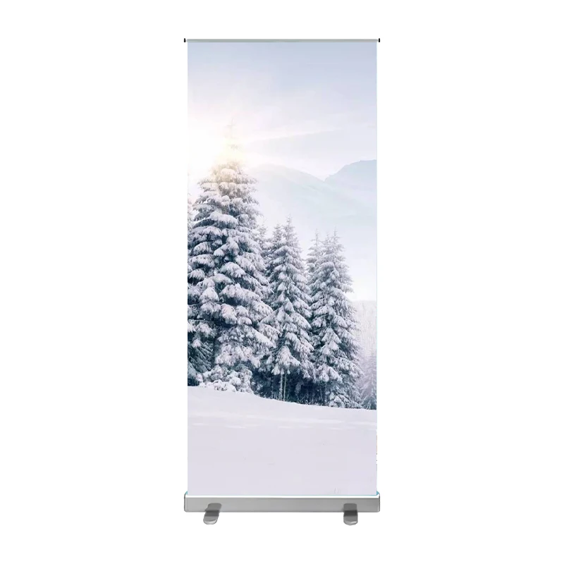 

roll up banner stand 85*200 plastic steel roll up retractable hand banner