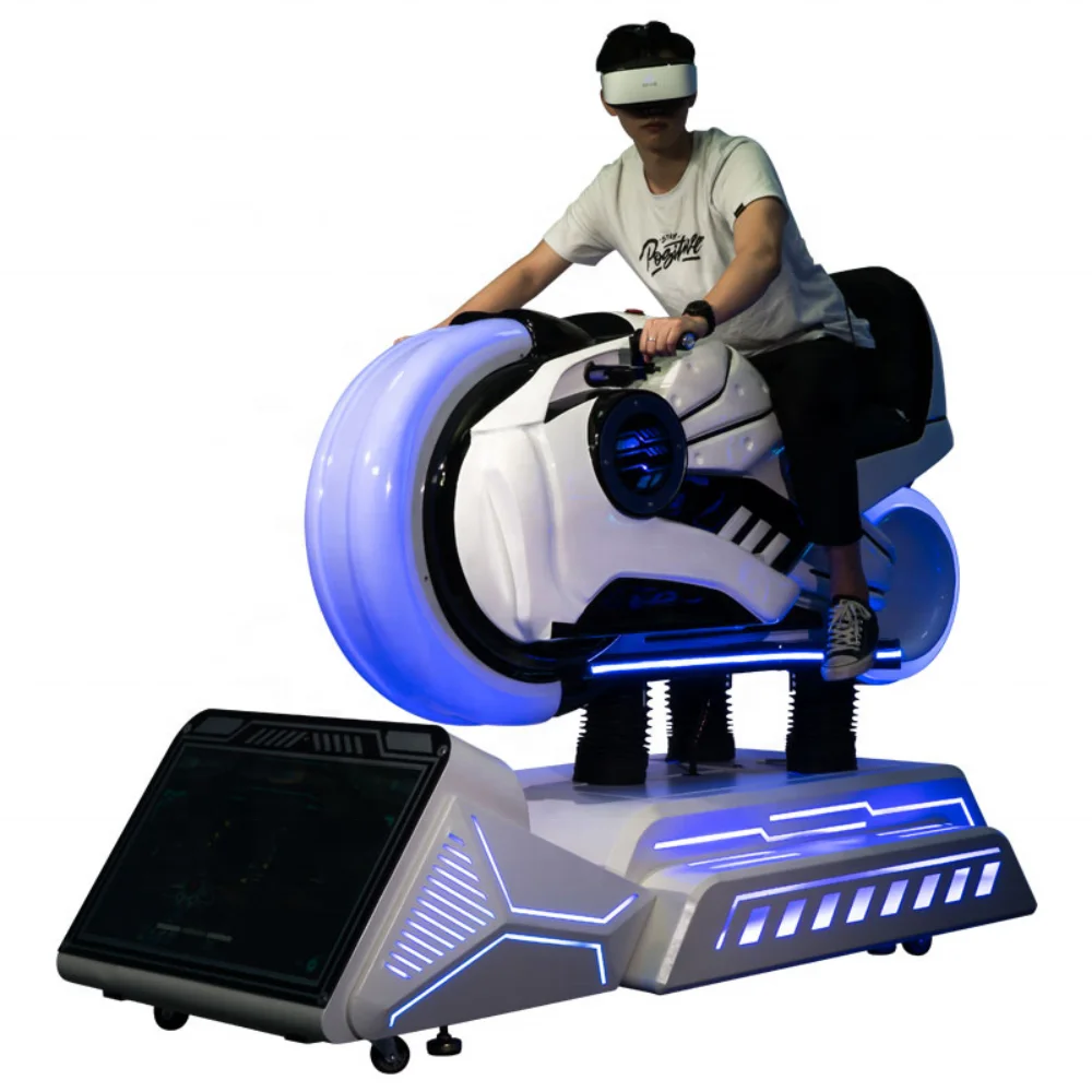 

Virtual Reality Ride Simulator Amusement Park Arcade Game Products 9D Vr Motorcycle 3 Dof Racing Motion Machine
