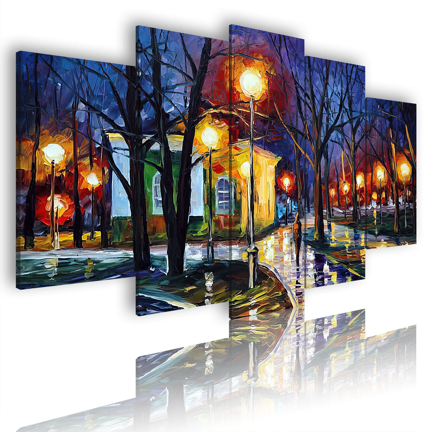 

Painting Oil Picture Canvas Print Living Room Decoration Decor 3D Beautiful Scenery Seven 5 Panel Wall Art