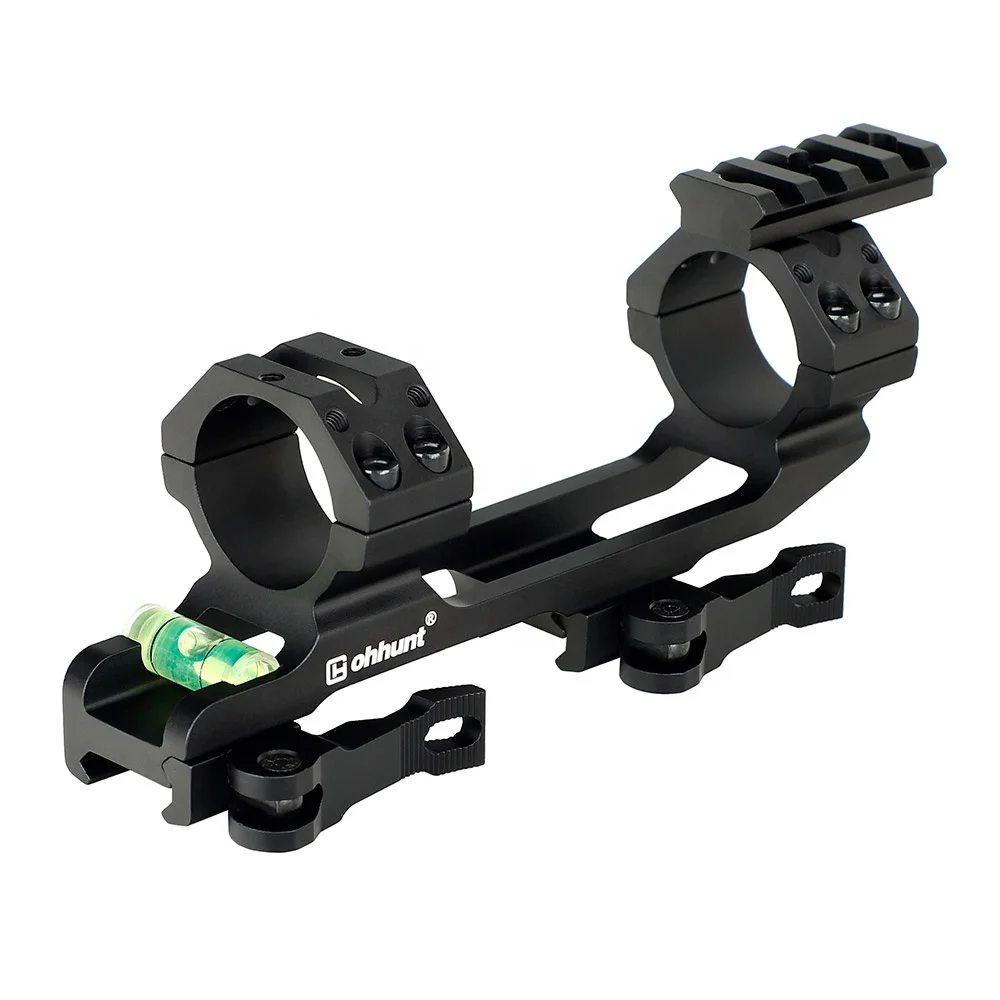 

ohhunt 25.4mm/30mm Rings QD Scope Mount Picatinny Rail Ar15 Ak 47 Bracket for Sight with Bubble Level, Black