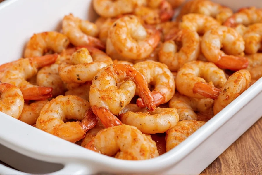 Perfectly cooked black pepper shrimp with visible sear marks served in white ceramic dish