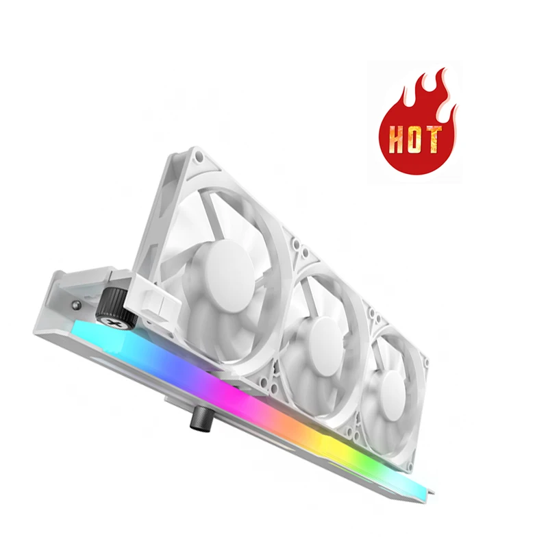 

Graphics Card Cooler with ARGB 5V 3Pin LED and Three 80mm Fans RGB LED Graphics Card Holder GPU Bracket