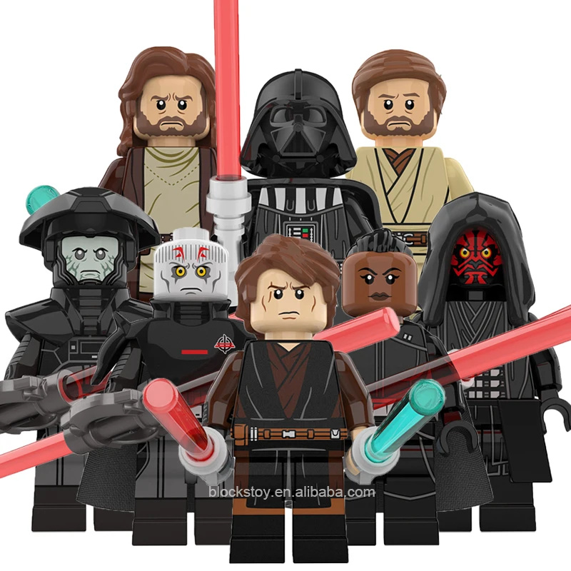 

KT1059 SW Model Obi-Wan Anakin Imperial Inquisitor Darth Vader Maul Wars Mini Brick Building Block Figure Kids Toys Juguetes