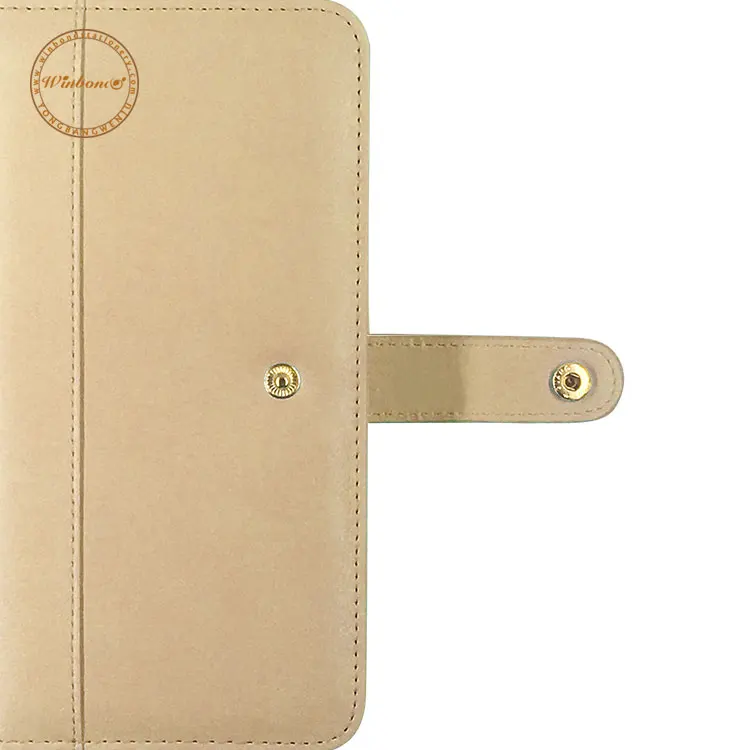 Lovely and portable leather material organizer planner with card and pen holders