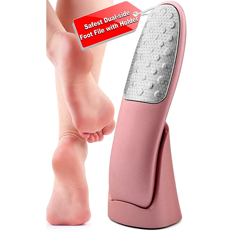 

Pedicure Care Tool Feet Scrubber Dead Skin Remover Foot File Callus Remover Foot Scrubber with Stand, Black,pink,blue,rose gold