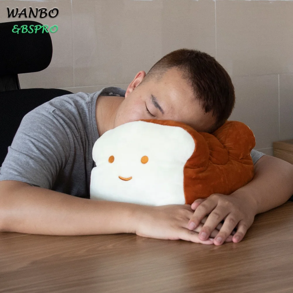 
BSpro #B1903 wholesale 12' bread plush pillow cute food plush toy 