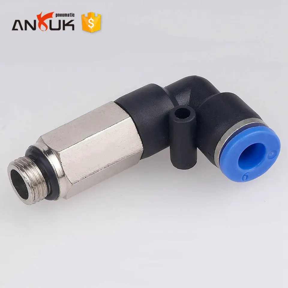 

pneumatic one touch air hose tube connector male straight brass quick fitting