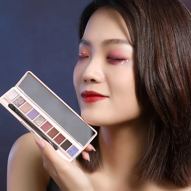 

Private label Eyeshadow Highly Pigmented Best 10 Color Makeup Palette Vegan Cosmetic Eye Shadow, 10 multi-colors * 3 models