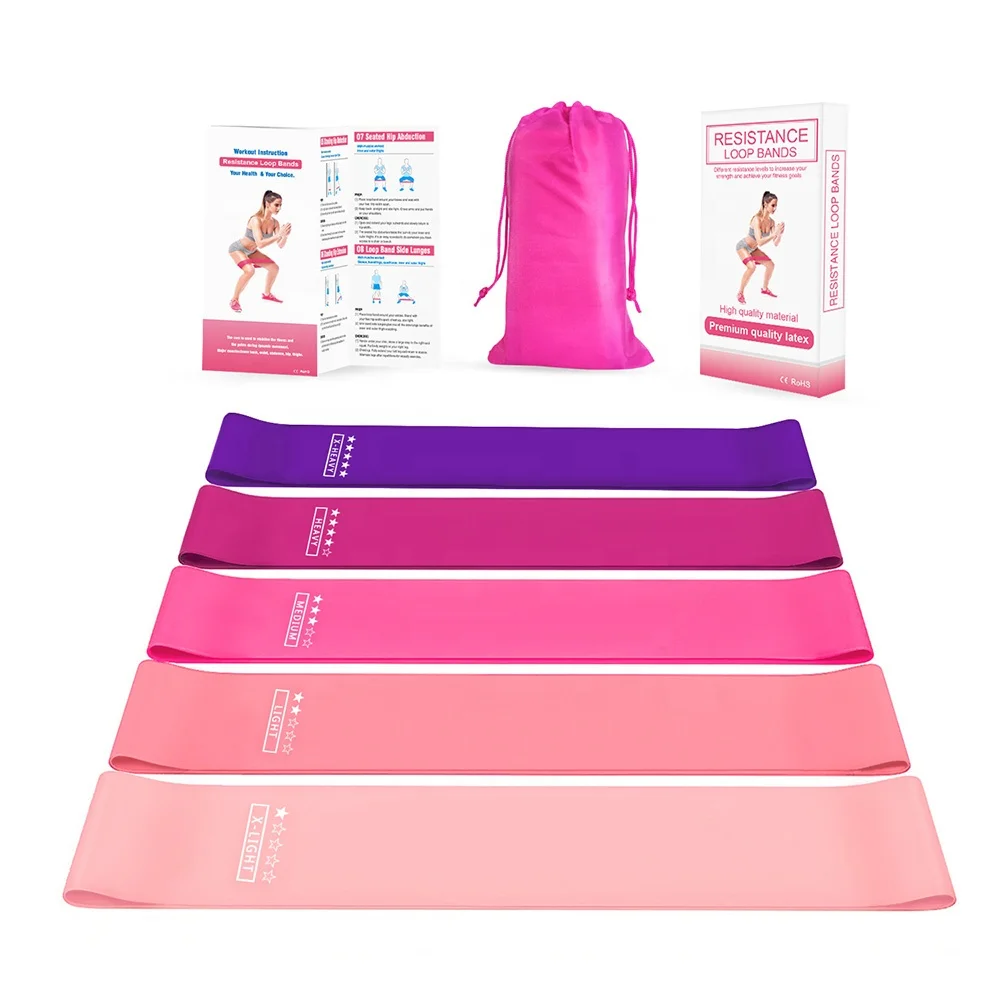 

Workout Set Sports Gym Private Label Pull Up Loop Yoga Assist Resistance Bands, Customized color