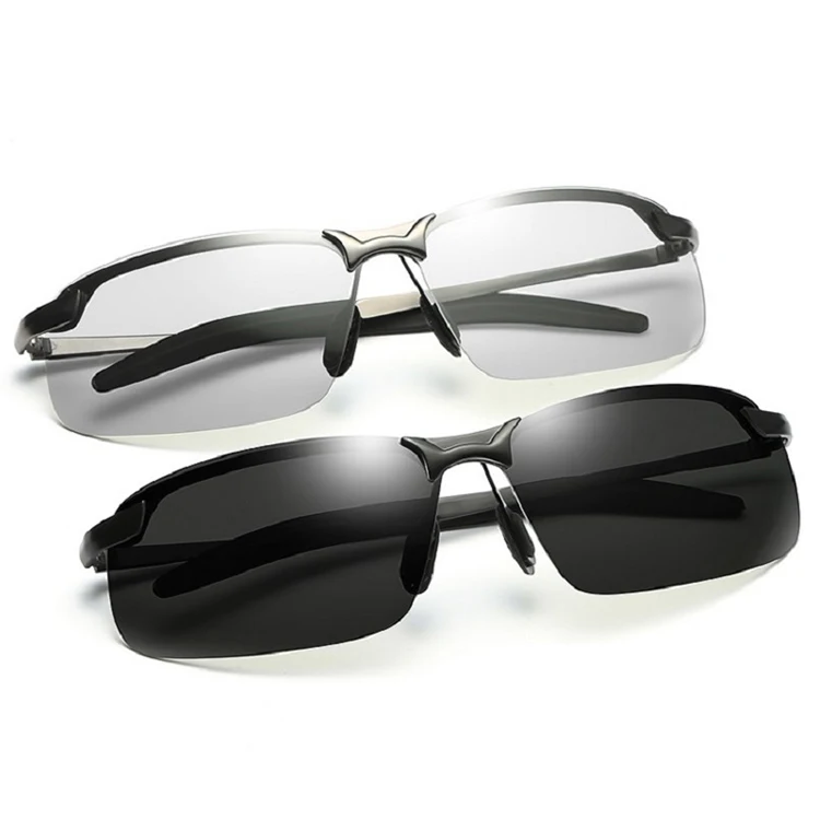 

Eco-friendly Metal Frame Polarized Lens Fashionable Mens Sunglasses Photochromic Polarized Night Vision Sun Glasses