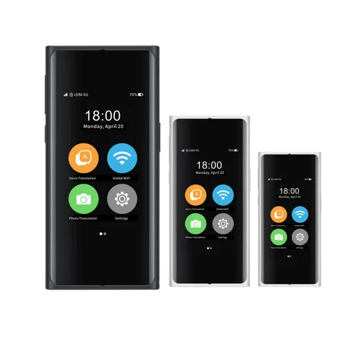 

Language Translator Device with Unlimited 2-Year Global Data 200+ Countries 95+% Accuracy Instant Real-time, Black white