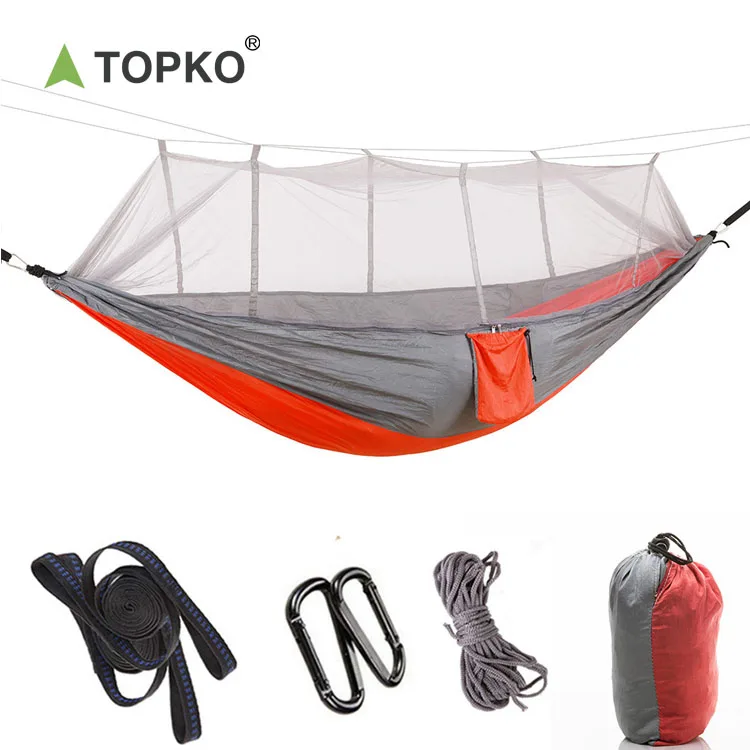 

TOPKO Popular Seller OEM Color Design Anti-mosquito Custom Portable Camping Hammock, Customized color