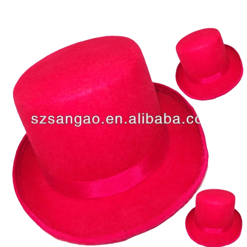 

new 7.5 cm Round small Mini top hat wholesale, Red/black
