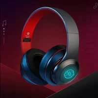 

Fashion led light foldable headband blue tooth headphone