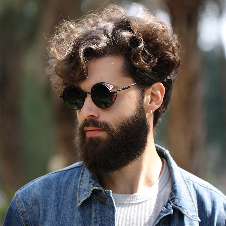 

Punk round metal frame polarized sunglasses uv400 mens shades sunglasses fashion sunglasses newest 2020 men