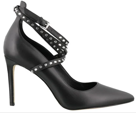 

Sexy ladies New fashion pointed toe Lace Up tie design open black Shoes stiletto heels