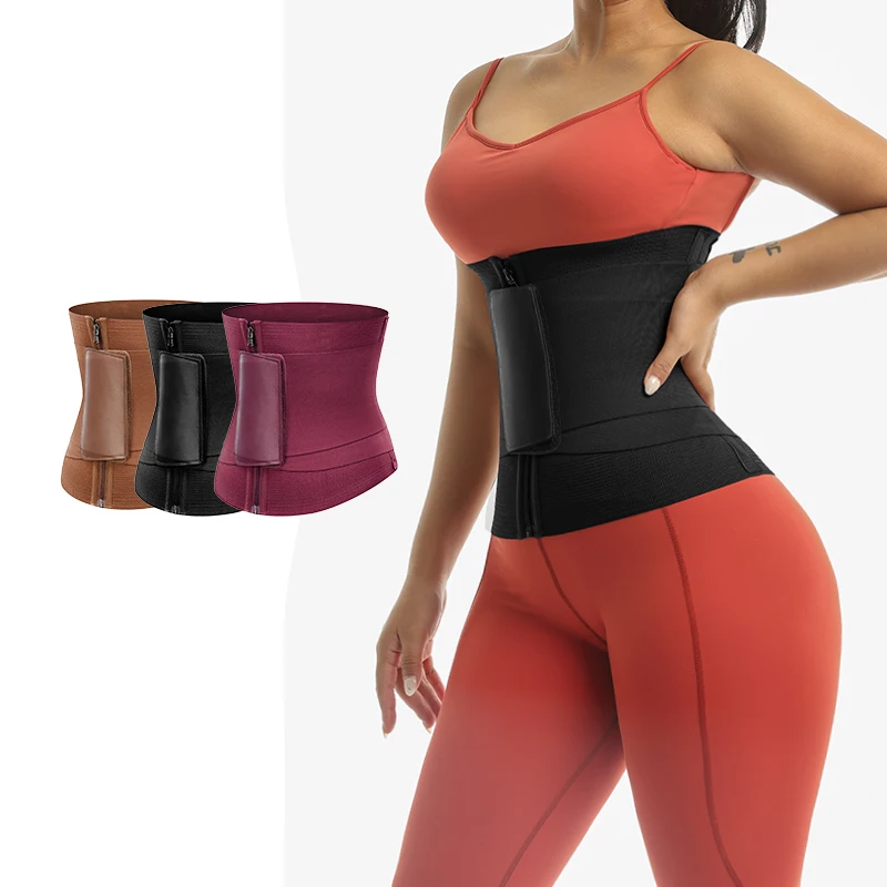 

Langqin 2022 wholesale hot sale customized logo/label body shaper waist trainer plus size bodysuit corset for women, Black/wine red/brown