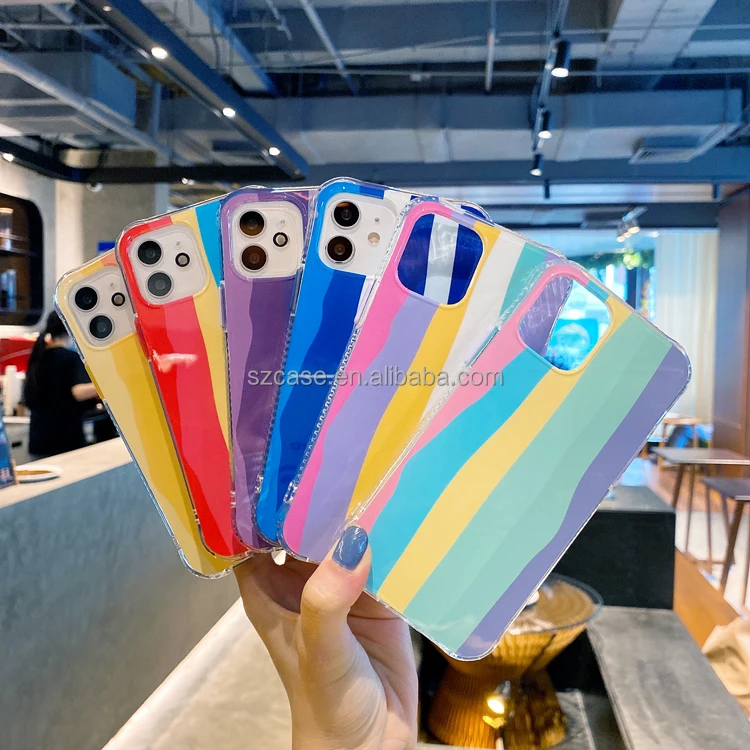 

Luxury Newest Colorful Rainbow IMD Custom Print Soft Hard TPU Cell Mobile Phone Back Cover Case For Samsung Galaxy A30