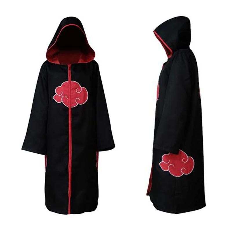 

Cosplay Set Anime AkatsukiUchiha Itachi Costume Halloween Christmas Party Sasuke Clothing Cloak Cape Adult Kids Cosplay, As show