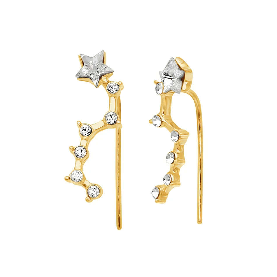 

luxury jewelry earrings wholesale 14k gold plated fashion women earrings 925 sterling silver ear climber earrings