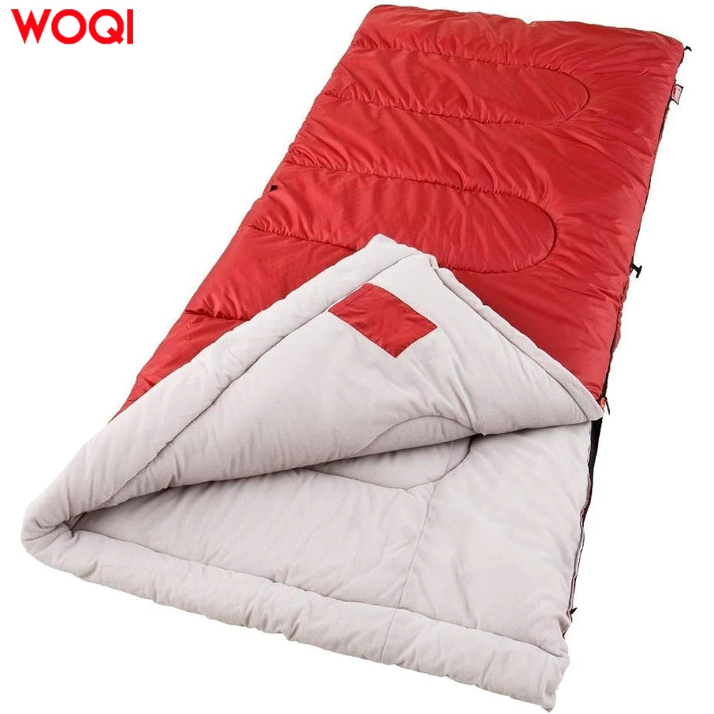 WOQI Winter Portable Warm and Comfortable Waterproof Cotton Polyester Envelope Sleeping Used for Camping and Hiking Trips