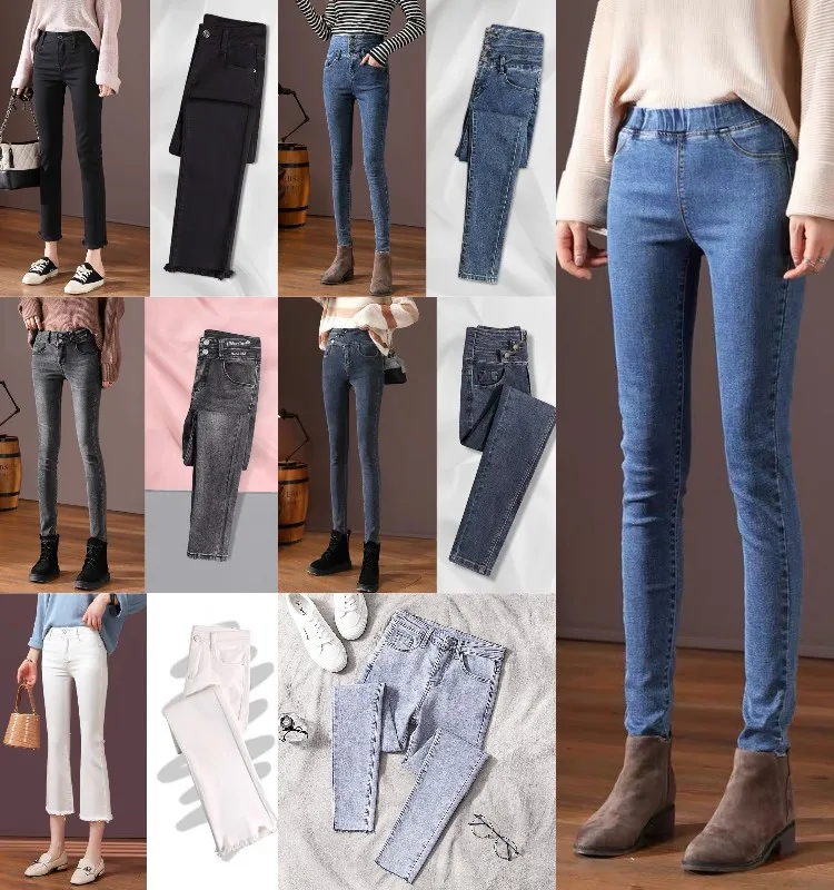 

In 2021, the factory will supply high-demand top design slim fit fashion women's jeans, Blue